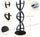 Double Spiral LED Table Lamp, Creative Double Helix Lampbody Matchs Metal Base, 12W Warm White Eye-Caring Dimmable LED Bedside Lamp Decorative Lighting - White