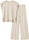 2 Piece Outfits for Women Casual Dressy Knit Lounge Sets Cap Sleeve High Low Top and Elastic Waisted Pleated Pants