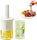 Oil Dispenser Bottle with Heat Resistant Brush, Glass Oil Dispenser for Kitchen, Oil Container with Silicone Basting & Pastry Brush for Cooking BBQ Vinegar Sauce Grill Frying(Creamy White)