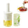 Oil Dispenser Bottle with Heat Resistant Brush, Glass Oil Dispenser for Kitchen, Oil Container with Silicone Basting & Pastry Brush for Cooking BBQ Vinegar Sauce Grill Frying(Creamy White)