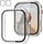 2 Pack Case with Tempered Glass Screen Protector for Apple Watch SE(2023) Series 6/5/4/SE 40mm,JZK Slim Guard Bumper Full Coverage Hard PC Protective Cover HD Ultra-Thin Cover for iWatch 40mm,Clear