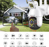 Wireless Security Camera Outdoor, 1080P Wifi 3MP IP Cameras with 2.4G Pan Tilt Waterproof IP66 Cloud Storage Color Night Vision Motion Detection 2 Way Audio Security for Home