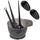 10 Pcs Professional Hair Coloring Dyeing Kit for Salon and Home, Mixing Bowl, Dye Color Brush, Ear Caps, Dye Mixer (Black)