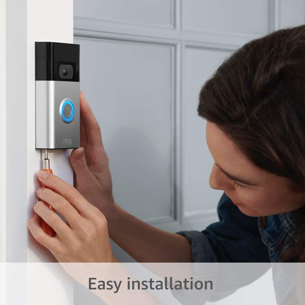 Video Doorbell – 1080P HD Video, Improved Motion Detection, Easy Installation – Venetian Bronze