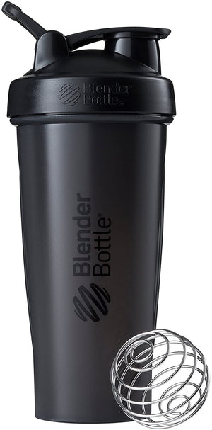 Classic Shaker Bottle Perfect for Protein Shakes and Pre Workout, 28-Ounce, Black