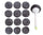 Stainless Steel Sponges Scourer Set with Handle 40 gram - Pack of 12 - Large Stainless Steel Scrubbers - Metal Scouring Pads - Kitchen Cleaning Tool
