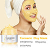Turmeric Clay Mask - Green Tea Clay Mask - Dead Sea Minerals Mud Mask, Spa Facial Mask Set, Face Mask Gift Set 2.5 Oz Each
