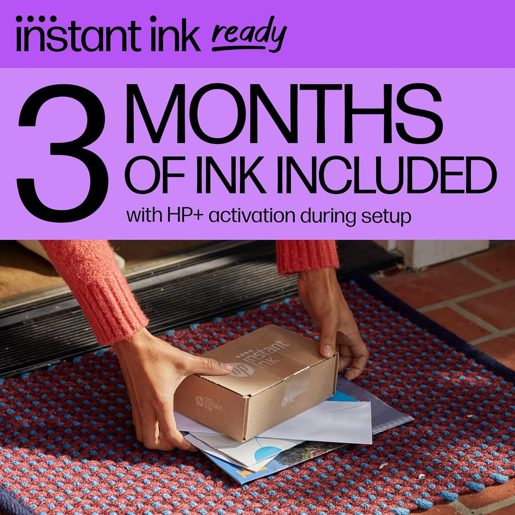 Deskjet 2855E Wireless All-In-One Color Inkjet Printer, Scanner, Copier, Best-For-Home, 3 Months of Ink Included (588S5A)