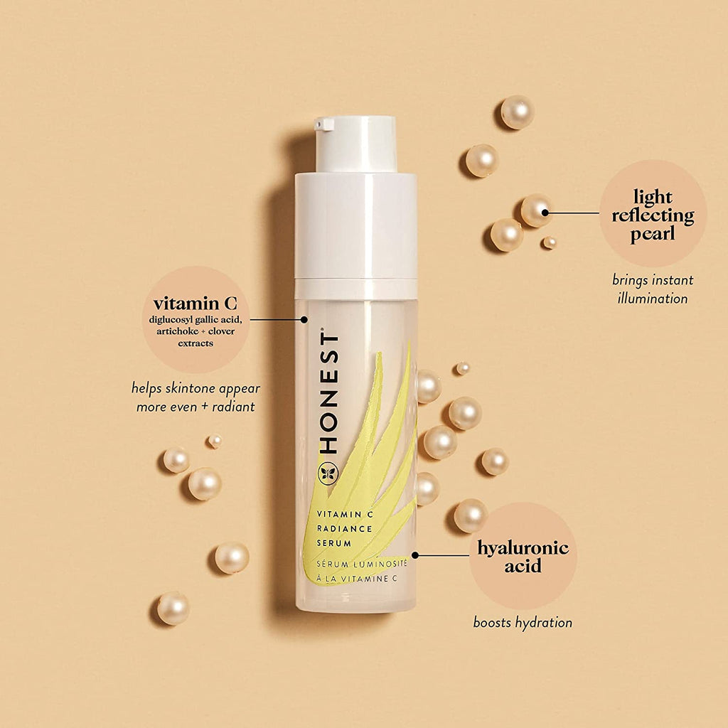 Vitamin C Radiance Brightening Serum | Improves Skin Tone + Complexion | Vitamin C, Pearl, Hyaluronic Acid | EWG Verified + Cruelty Free | 1 Fl Oz