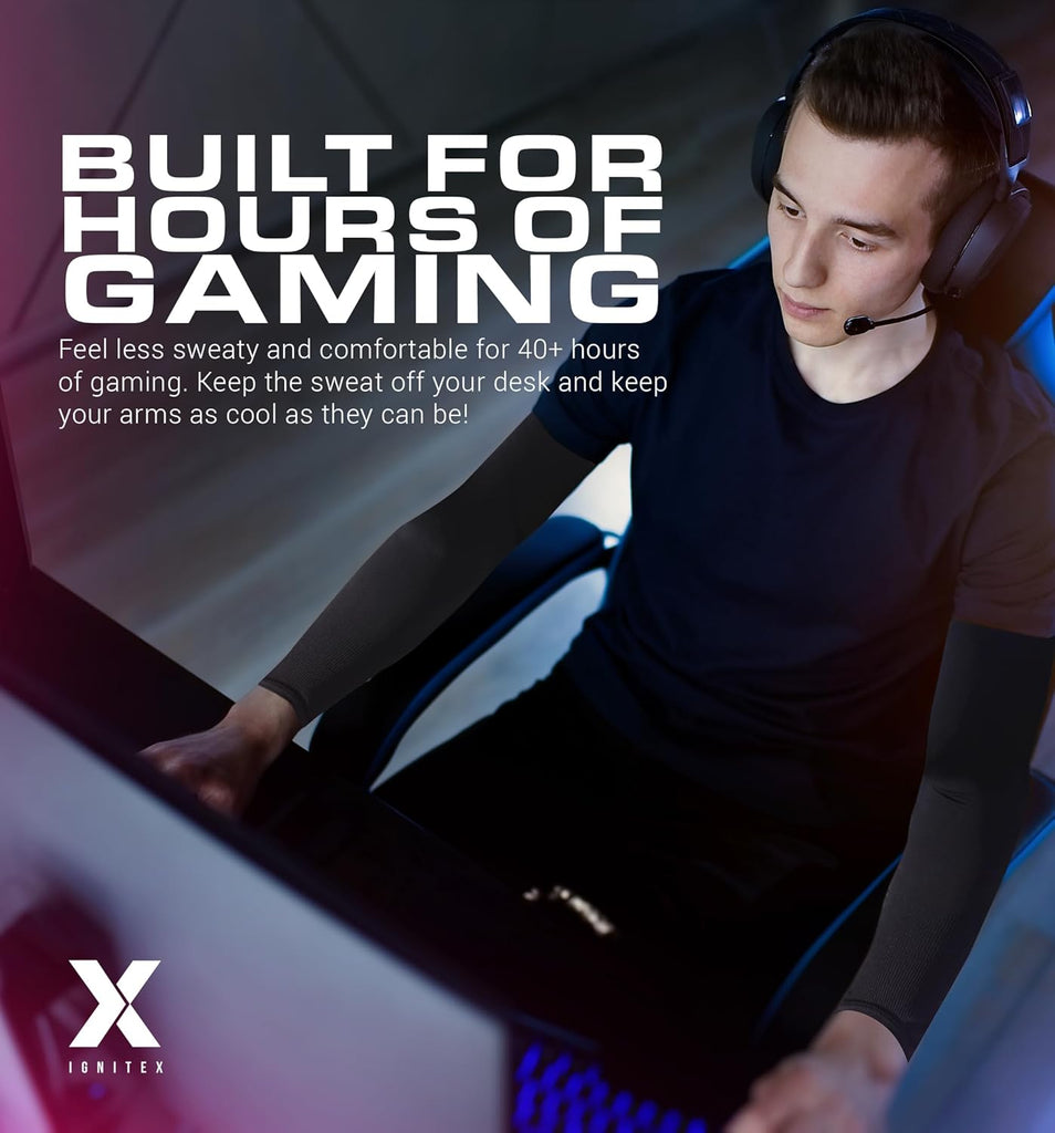 Gaming Arm Sleeves - Gaming Sleeve for PC Gamers - Gaming Compression Sleeves - Gaming Arm Sleeve for E-Sports