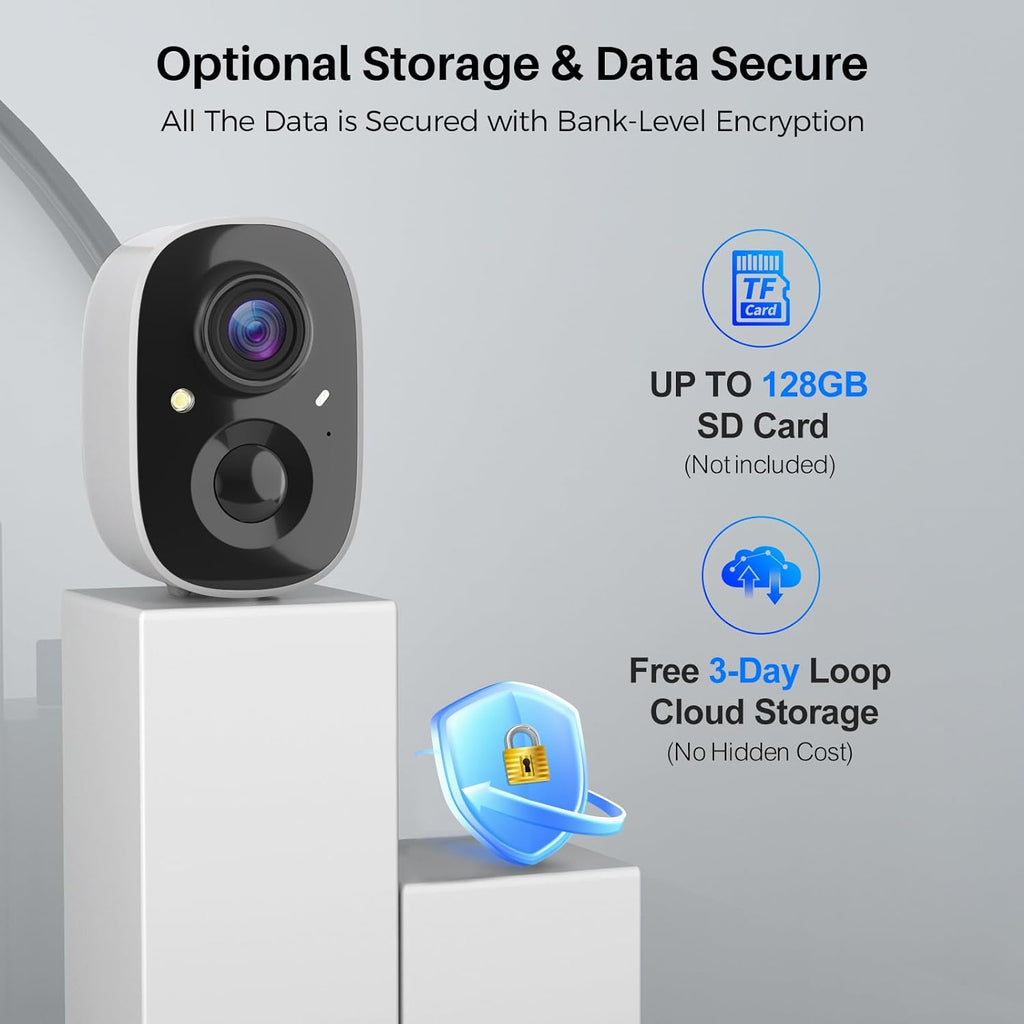 Security Cameras Wireless Outdoor, Battery Powered Cameras for Home Security W/Ai Motion Detection, Spotlight & Siren Alarm, 2K Color Night Vision, IP66 Weatherproof, Sd/Cloud Storage, 2Pack