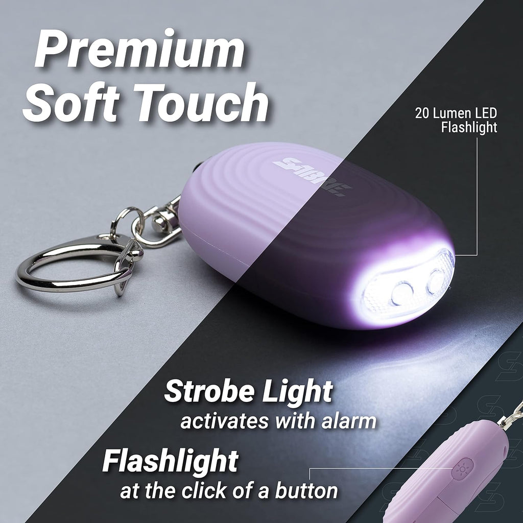 Personal Safety Kit with Pepper Spray and 2-In-1 Personal Alarm with LED Light, 0.54 Fl Oz, 25 Bursts,130Db Alarm, Audible up to 1,250 Feet