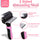 Dog Brush and Cat Brush-With Deshedding Brush, Dog Dematting Tools and 2 Side Shedding Brush Glove, Reduce Shedding up to 95%, for Short to Long Hair, Small to Medium Breeds by  (Pink Small)