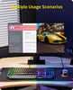 Gaming Keyboard and Mouse Combo, Backlit Computer Keyboards and RGB Gaming Mouse, Gaming Accessories 104 Keys PC Gaming Keyboard with DPI 4800 Mouse for Gamer, Black
