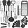 LDC Lux Decor Kitchen Utensils Set, 23 Pieces Kitchen Utensils, Non-Stick and Heat Resistant Cooking Utensils Set, Useful Kitchen Tools and Gadgets