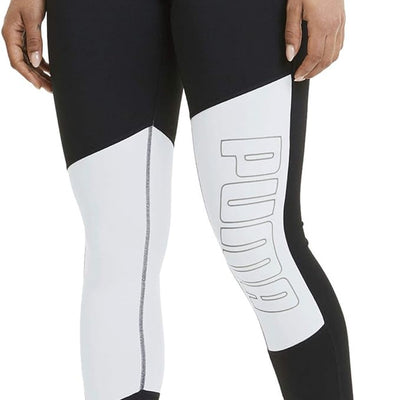 Logo 7/8 Graphic Tights  Black/ White/Silver Print SM 26