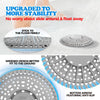 Shower Drain Hair Catcher, 2 Pack Premium Silicone Drain Protector & Shower Drain Cover for Regular Drains of Shower Room, Bathroom, Sink, Gray