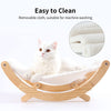 Cat Hammock, New Moon Cat Swing Chair, Elevated Cat Bed for Indoor Cats, Cat Furniture Gift for Cat or Small Dog, Upgrade White