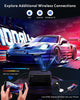 Projector with WIFI and Bluetooth,Native 1080P Projector,2024 450 ANSI Portable Movie Projector for Outdoor Use,Zoom Function,Home Video Led Projector Compatible with Iphone/Android/Tv Stick