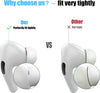 [3 Pairs] Replacement Ear Tips for Airpods Pro and Airpods Pro 2nd Generation with Noise Reduction Hole, Silicone Ear Tips for Airpods Pro with Portable Storage Box and Fit in The Charging Case(S/M/L)