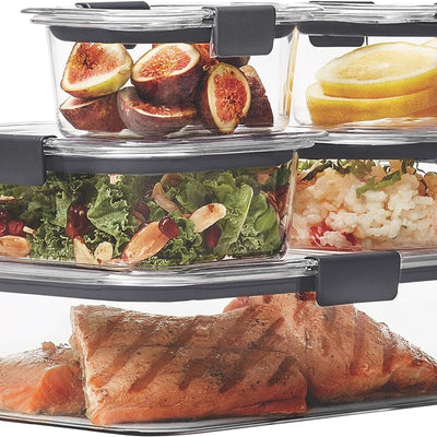 Brilliance Leak-Proof Food Storage Containers with Airtight Lids, Clear