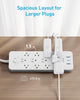 Surge Protector Power Strip (2100J), Anker 12 Outlets with 1 USB C and 2 USB Ports for iPhone