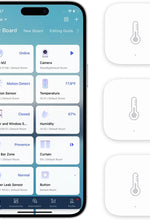 Temperature and Humidity Sensor- 3 Pack, Requires  HUB, Zigbee, for Smart Home Automation, Wireless Thermometer Hygrometer, Compatible with Apple Homekit, Alexa, Works with IFTTT