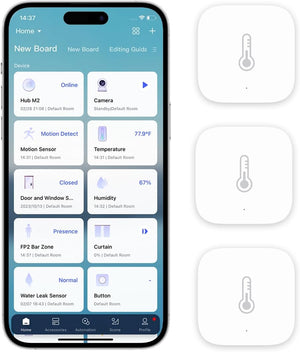 Temperature and Humidity Sensor- 3 Pack, Requires  HUB, Zigbee, for Smart Home Automation, Wireless Thermometer Hygrometer, Compatible with Apple Homekit, Alexa, Works with IFTTT