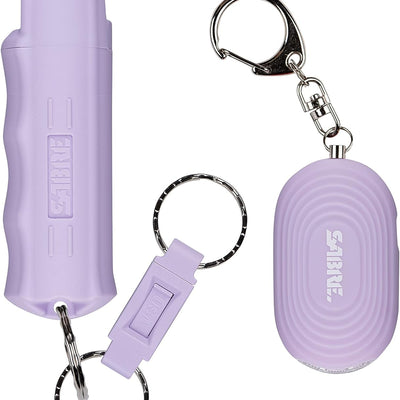 Personal Safety Kit with Pepper Spray and 2-In-1 Personal Alarm with LED Light, 0.54 Fl Oz, 25 Bursts,130Db Alarm, Audible up to 1,250 Feet