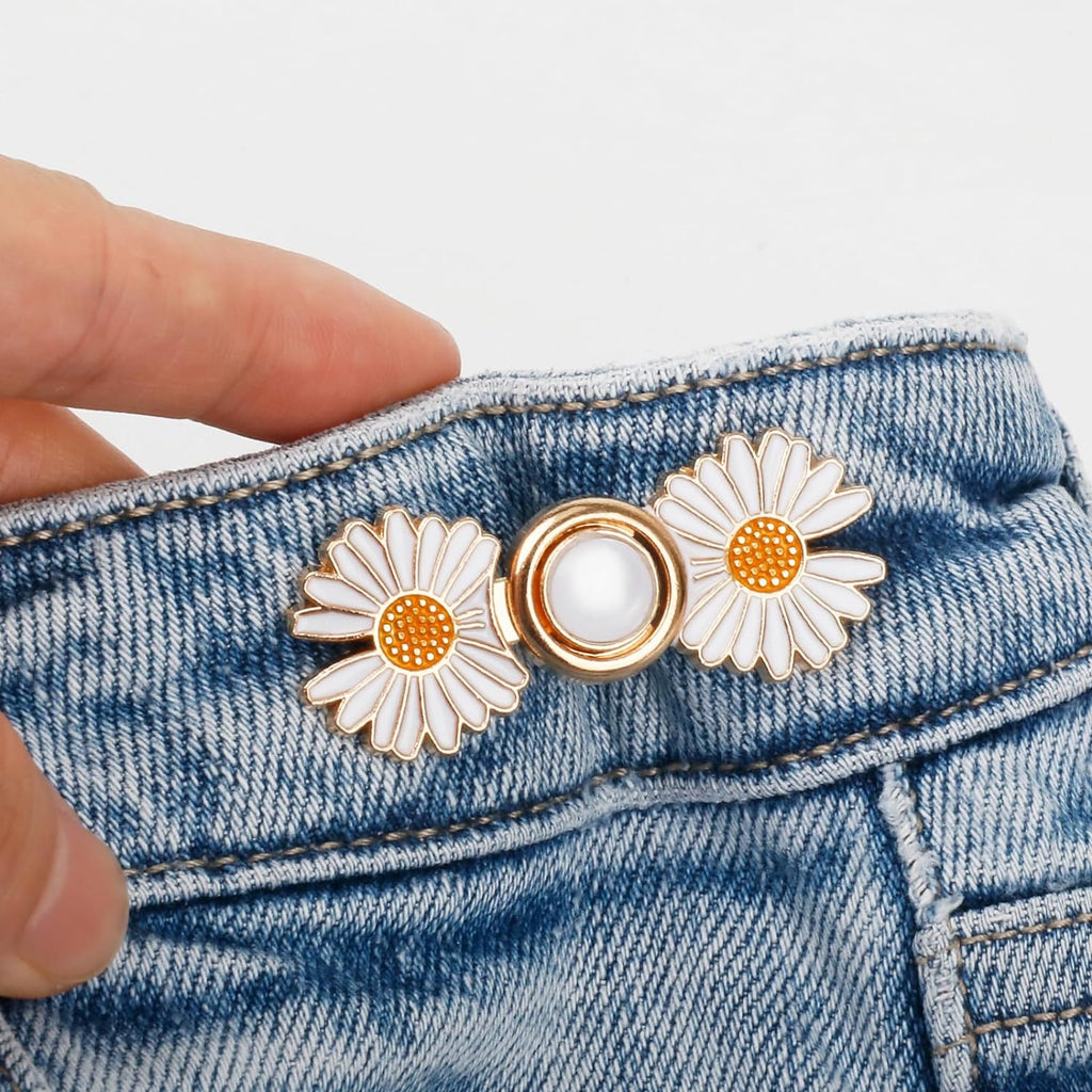 Pant Waist Tightener, Detachable Jean Buttons for Loose Jeans, 4 Sets
