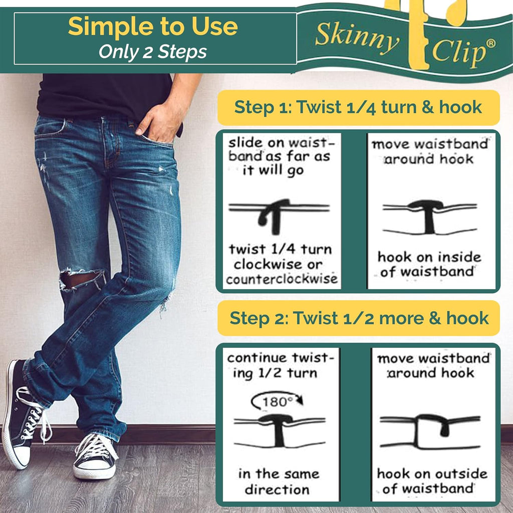 Waist Band Tightener - Replace Belts For Women & Men  4 Pack