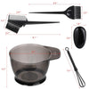 10 Pcs Professional Hair Coloring Dyeing Kit for Salon and Home, Mixing Bowl, Dye Color Brush, Ear Caps, Dye Mixer (Black)