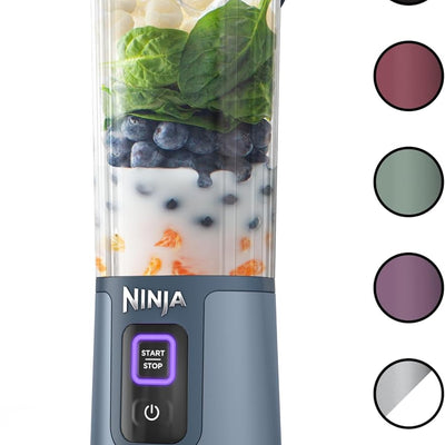 BC151NV Blast Portable Blender, Cordless, 18Oz. Vessel, Personal Blender-For Shakes & Smoothies, BPA Free, Leakproof-Lid & Sip Spout, USB-C Rechargeable, Dishwasher Safe Parts, Denim Blue