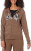 Women'S Logo Hoodie Hooded Full Zip Sweatshirt