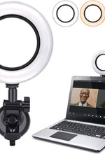 Video Conference Lighting Kit,Computer/Laptop Moniter LED Video Light Dimmable 6500K Ring Light for Remote Working,Zoom Call,Self Broadcasting,Live Streaming