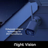 Hawk 3 Outdoor Camera for Home Security, Smart Surveillance, Wifi, Night Vision, Motion Alert, 2-Way Audio, 1080P HD, Works with Alexa, Google Home - 2 Pack