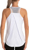 Womens Workout Tops for Women Racerback Tank Tops Mesh Yoga Shirts Athletic Running Tank Tops Sleeveless Gym Clothes