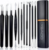 Pimple Popper Tool Kit 11 Pcs,  Blackhead Remover Pimple Extractor Tools with Metal Case for Quick and Easy Removal of Blackheads,Pimples,Whiteheads,Zit Popper,Forehead,Facial and Nose (Black)