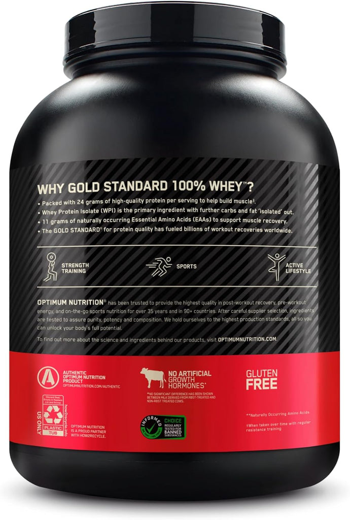 Gold Standard 100% Whey Protein Powder, Double Rich Chocolate, 5 Pound (Packaging May Vary)