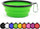 Collapsible Dog Bowl Portable Foldable Dog Travel Bowls Pets Cats Puppies Water Feeding Bowls for Walking Camping Outdoors (Large, Green)